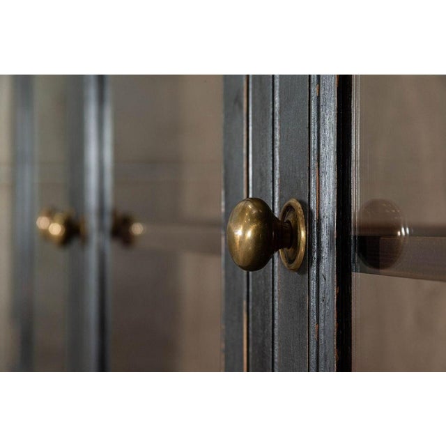 Large 19th Century Ebonised English Glazed Pine Dresser, 1870s For Sale - Image 13 of 18