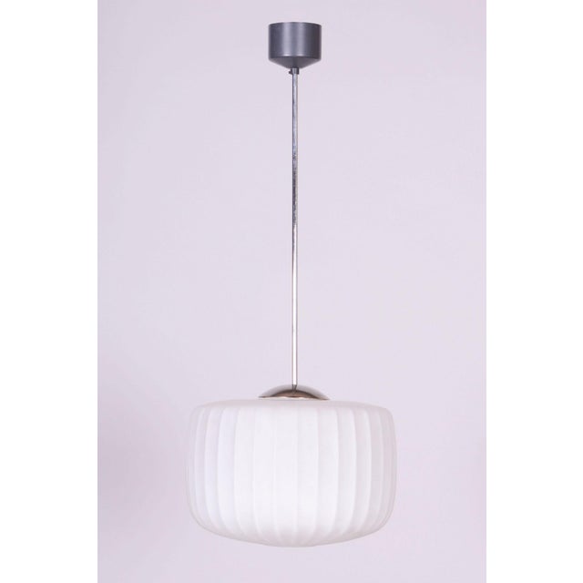 Mid-Century Chandelier in Chromed and Blackened Steel, Czech, 1950s For Sale - Image 9 of 9