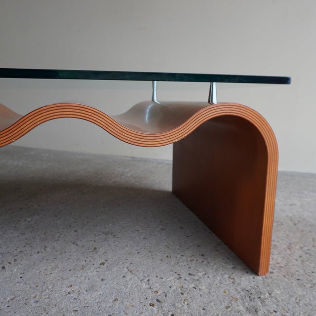 Brown Wavy Coffee Table For Sale - Image 8 of 18