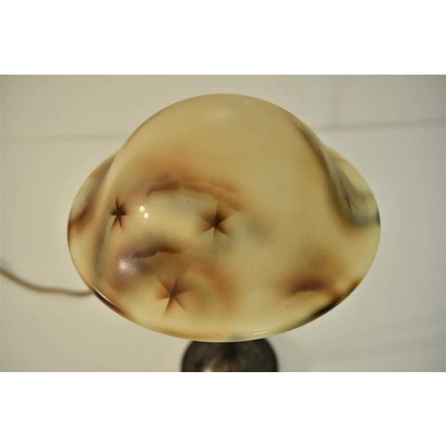 Swedish Grace Copper and Hand Blown Glass Table Lamp, 1920s For Sale - Image 11 of 13
