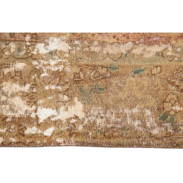 Tan Tan Vintage Distressed Turkish Wool Rug 6'2" X 8'10" For Sale - Image 8 of 10