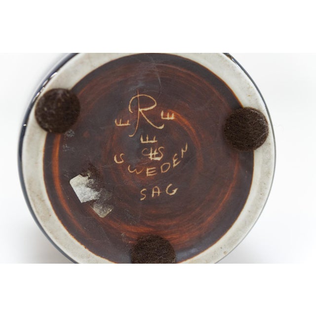 1960s Blue Ceramic Vase by Carl-Harry Stålhane for Rörstrand, Sweden, 1960s For Sale - Image 5 of 13