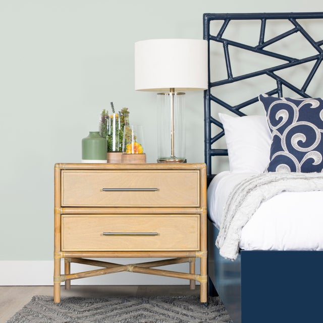 Add a modern tropical vibe to your bedroom with this Two-Drawer Nightstand. Versatile and highly functional, the Verona...