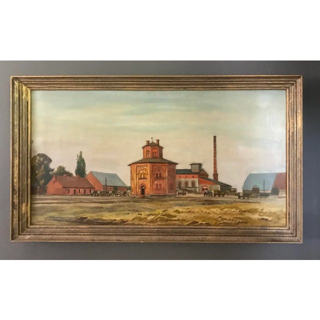 Terra Cotta 1920's Kurt Haase-Jastrow Original Framed Painting For Sale - Image 8 of 8