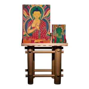 TASCHEN Books, Thomas Laird "Murals of Tibet" Painting Collection Autographed by the Dalai Lama Collector's Edition with Book Stand