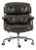 Eames Time Life Executive Lobby Chair for Herman Miller, Gray Leather Office Desk Chair, 1988 For Sale