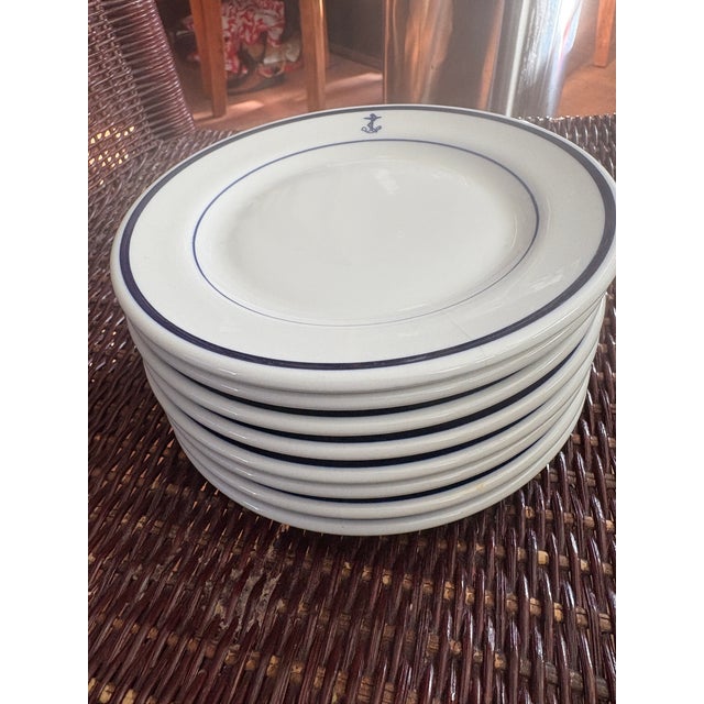 Shenango China Navy Salad/Dessert Plates 7 1/8"W Set of 8. These have a date mark A-30 for January 1930. This is a US Navy...