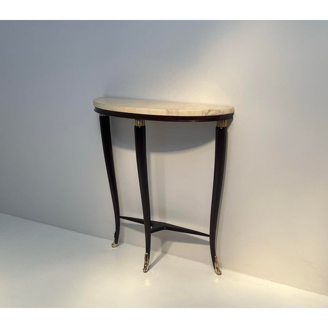 Half-Moon Wall Console, 1940s For Sale - Image 4 of 4