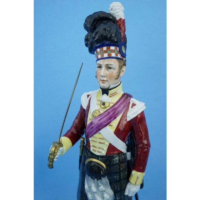 19th Century Porcelain Napoleonic Soldier Figurine from Capodimonte Manufacture, 1800s For Sale - Image 10 of 18