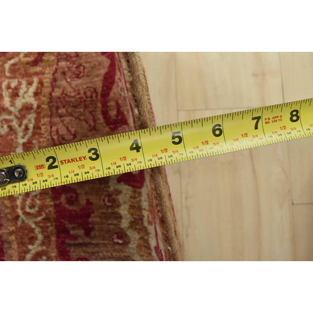 Suzani Rug 8’11” X 9’1” Brown Wool Modern Hand-Knotted Oriental Carpet For Sale - Image 13 of 15