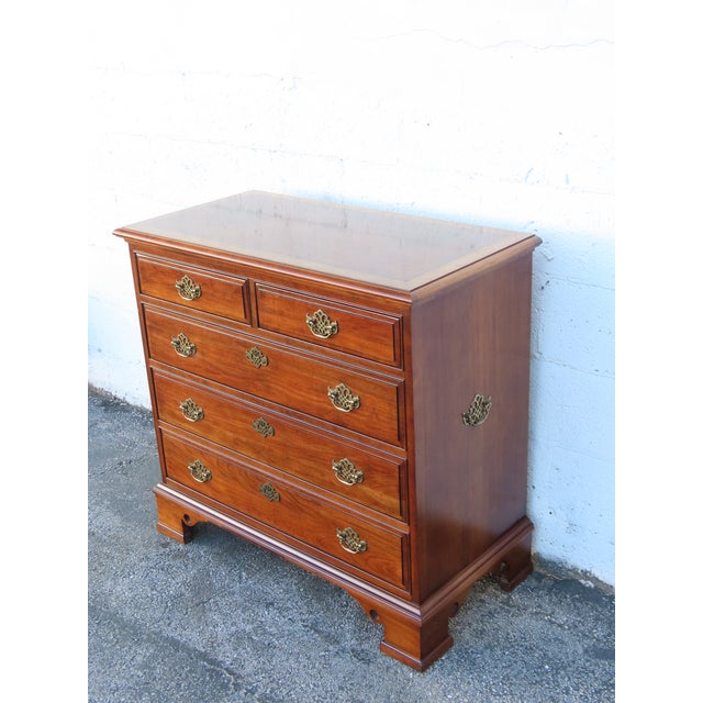 Pennsylvania House Inlay Cherry Low Dresser Chest 6309 For Sale - Image 14 of 14