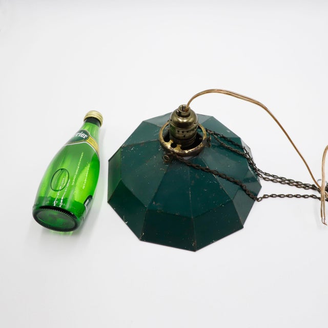 Early 20th Century Industrial Pendant Lamp totally handmade For Sale - Image 4 of 17