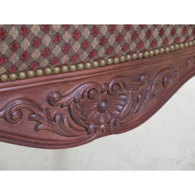 Sherrill French Louis XV Style Upholstered Arm Chair For Sale - Image 9 of 13