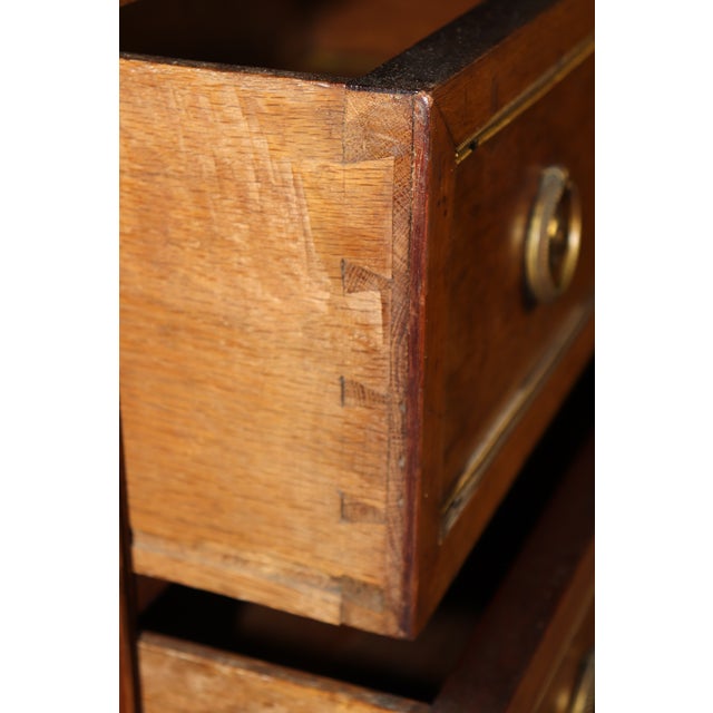 Wood 19th C French Louis XVI Bronze Mounted Marble Top High Chest Semanier For Sale - Image 7 of 10