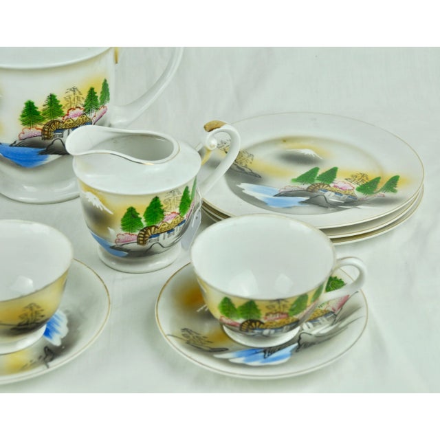 Chinese Motif Coffee Set, Set of 13 For Sale - Image 4 of 12
