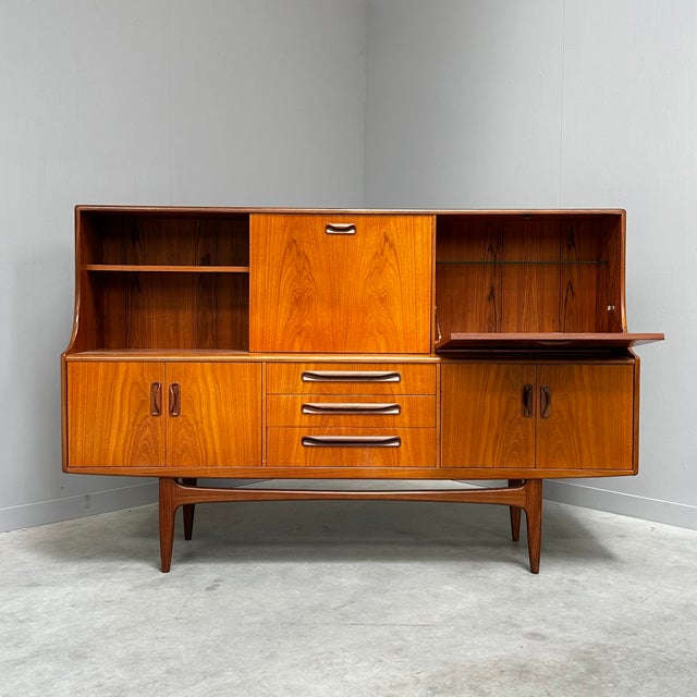 Vintage Teak Highboard from G-Plan, 1960s, in Good conditions. Designed 1960 to 1969 I have official proof of authenticity...