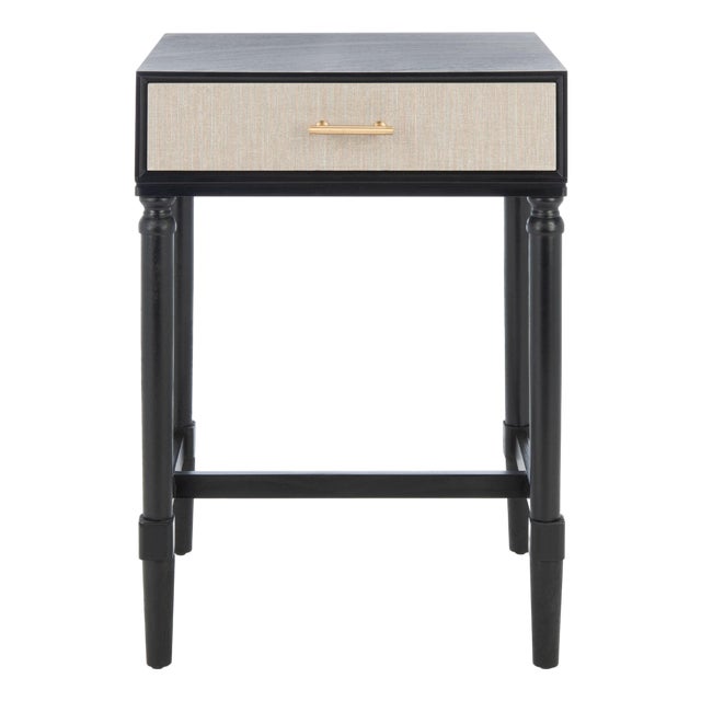 Estella 1 Drawer Accent Table in Black For Sale