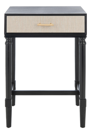 Estella 1 Drawer Accent Table in Black