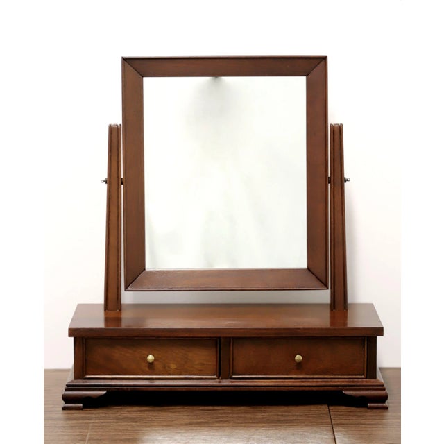 A Chippendale style cheval dressing table mirror by high-quality furniture maker Craftique. Mirrored glass, portrait...