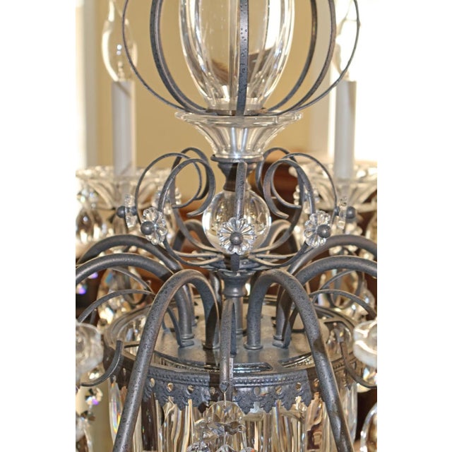 Gray Schonbek Bagatelle 10 Light 1260-211 Crystal Chandelier 29 X 26.5 X 26.5 For Sale - Image 8 of 16