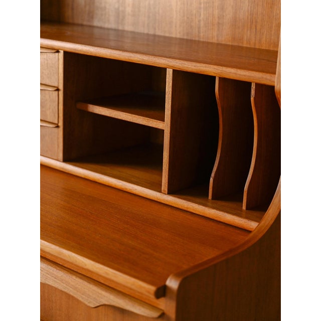 Scandinavian Bookcase with Foldaway Desk, 1950s For Sale - Image 10 of 12