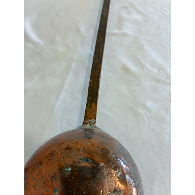 Antique Hand Hammered Copper Ladle With Hanging Loop For Sale - Image 9 of 11