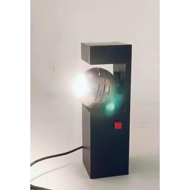Black Italian Contrast Table Lamp by Angelo Lelli for Arredoluce, 1962 For Sale - Image 8 of 10