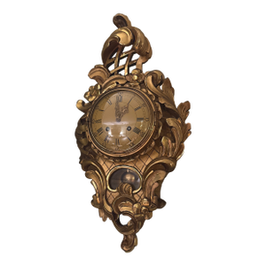 Swedish Giltwood Cartel Clock