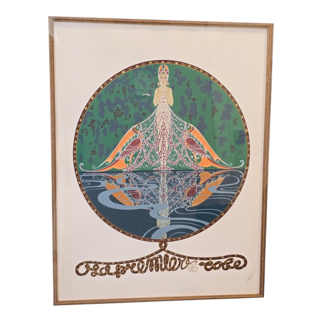 Erté "The First Dress" Hand-Signed Serigraph For Sale