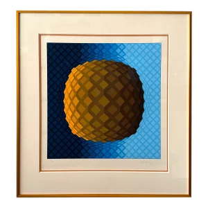 Victor Vasarely 1976 “Koskota” Silkscreen Screenprint Signed and Numbered