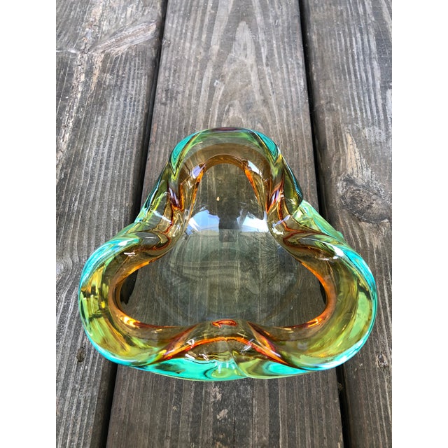 Mid Century Murano olle Art Glass Bowl For Sale - Image 11 of 13