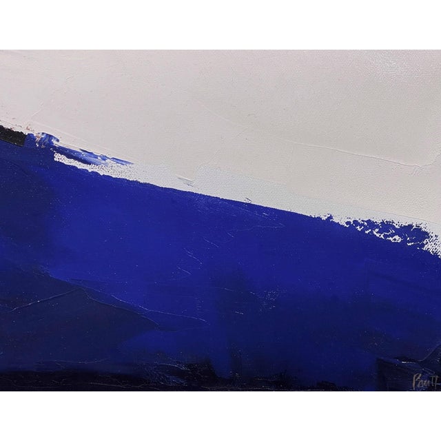 Nature's Gaze by Sandra Pratt | Oil on Canvas Abstract landscape with muted colors and shapes. For Sale - Image 4 of 5