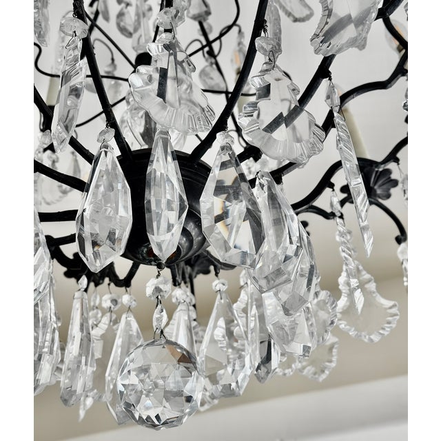 Late 19th Century French Louis XV Style Bronze and Crystal Chandelier For Sale - Image 4 of 18