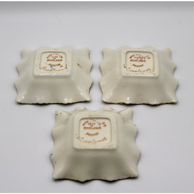 1930s James Kent Fenton "Rosalynde" Floral Chintz Nut Dishes - Set of 3 For Sale - Image 10 of 12