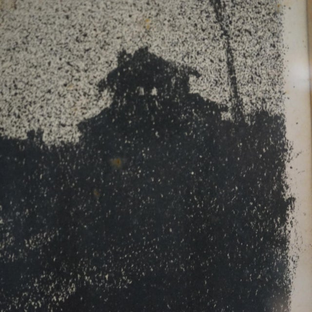 Paper Mid 20th Century Mid Century Modern Impressionist Litho Night Scene Pencil Titled & Signed, Framed For Sale - Image 7 of 8