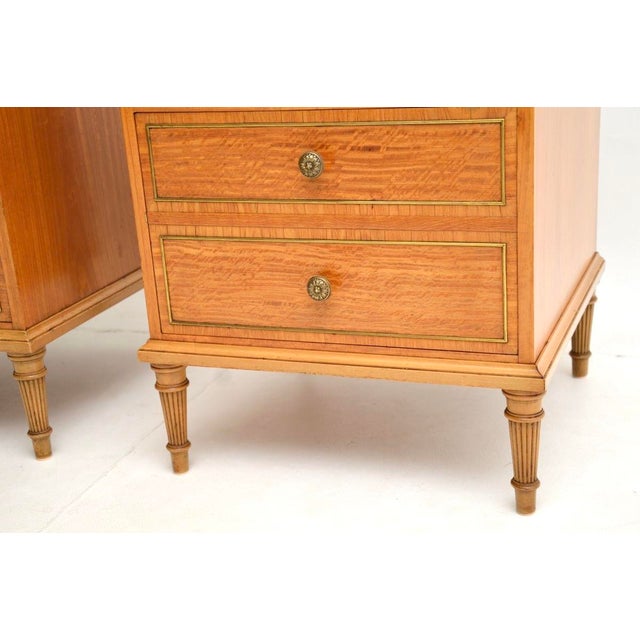 Antique Satinwood Bedside Chests, 1900s, Set of 2 For Sale - Image 13 of 15