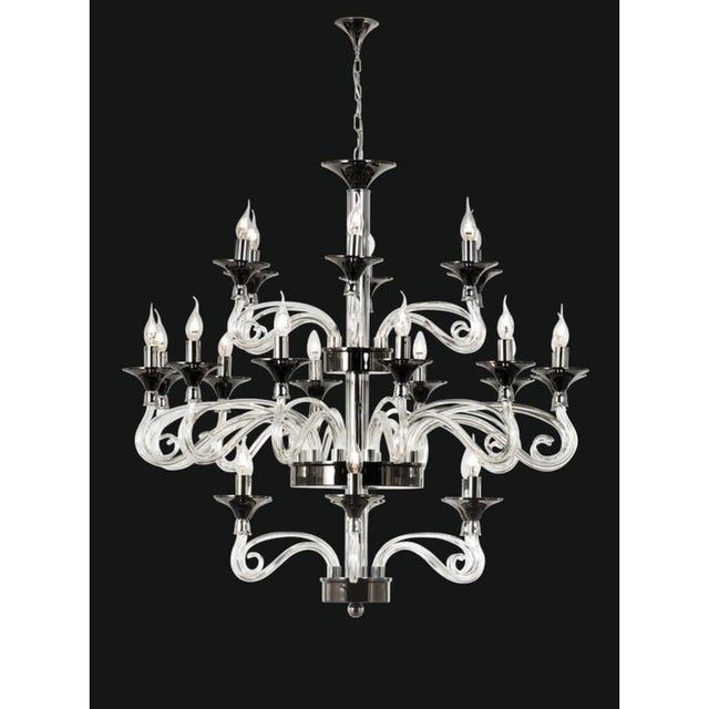 Metal Collection Orchidea Chandelier, Metal and Crystal, NCS 437 by Jago For Sale - Image 7 of 10