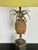 "Pineapple lamp" Pineapple lamp circa 1970 in gilded metal, large model, lamp height 60 cm, height with lampshade 80 cm,...