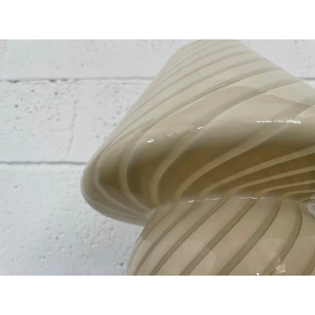 Murano Swirl Mushroom in Yellow Cream, 1970s For Sale - Image 3 of 7