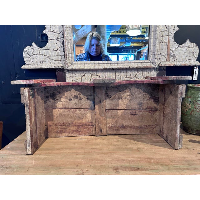 1950s Folk Art Painted Shelf or Stand For Sale In Boston - Image 6 of 12