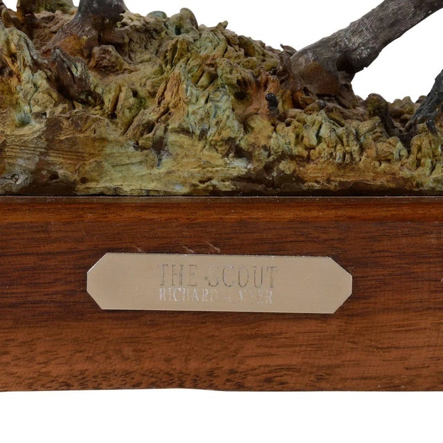 Metal Richard Myer "The Scout" Bronze Sculpture For Sale - Image 7 of 9