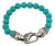 Stephen Webster Sterling Silver 10mm Turquoise Bead Bracelet For Sale