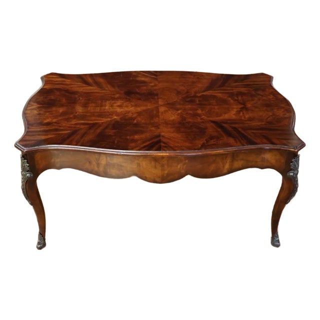 Theodore Alexander Mahogany French Style Cocktail Coffee Table For Sale