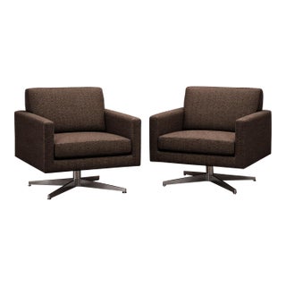 Knoll Textiles Bandwidth Upholstery Fabric 8 Yards Geometric Brown Black Modern Contract For Sale