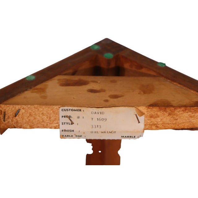 Chinese Style Mid Century Marble Top Table For Sale - Image 12 of 13