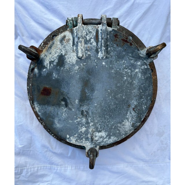 Industrial Antique American Bronze Ship’s Porthole For Sale - Image 3 of 12