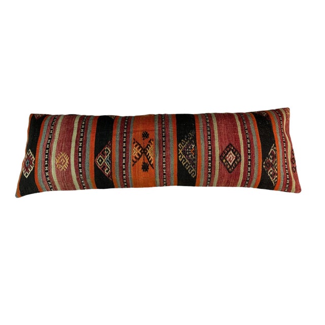 Vintage Turkish Kilim Cushion Cover For Sale - Image 10 of 11