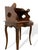 Brown French Provincial Elmwood Side Table With Gallery/Shelf For Sale - Image 8 of 11