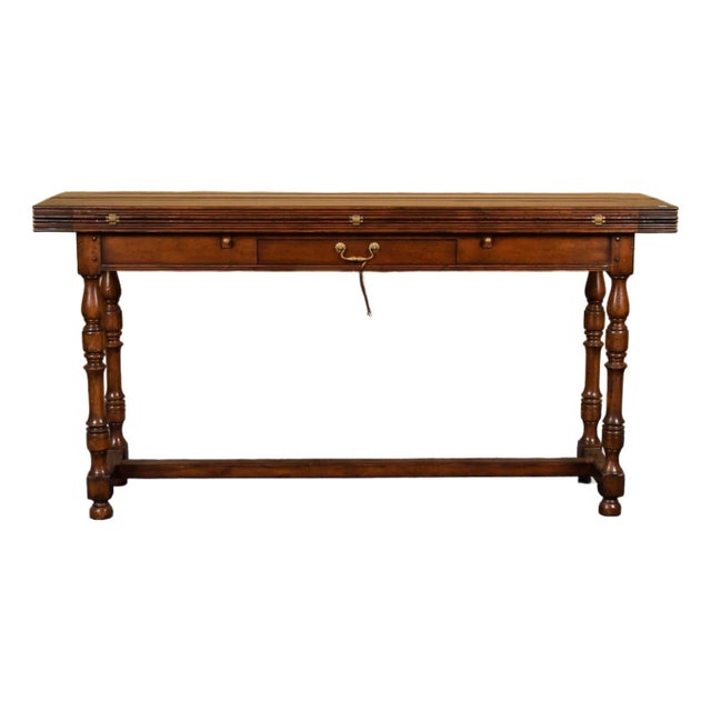 Attributed to Jonathan Charles Country Farmhouse Walnut Hunt Table For Sale