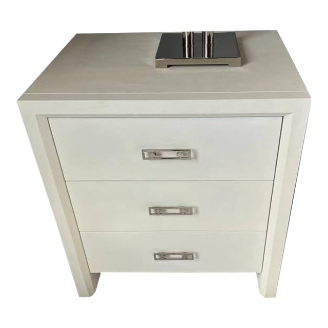 Mitchell Gold + Bob Williams Malibu Three-Drawer Nightstand in White For Sale